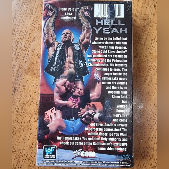 ๐๏ธ WWF Hell Yeah! Stone Cold's Saga Continues Vintage 1999 VHS - Picture 2 of 4